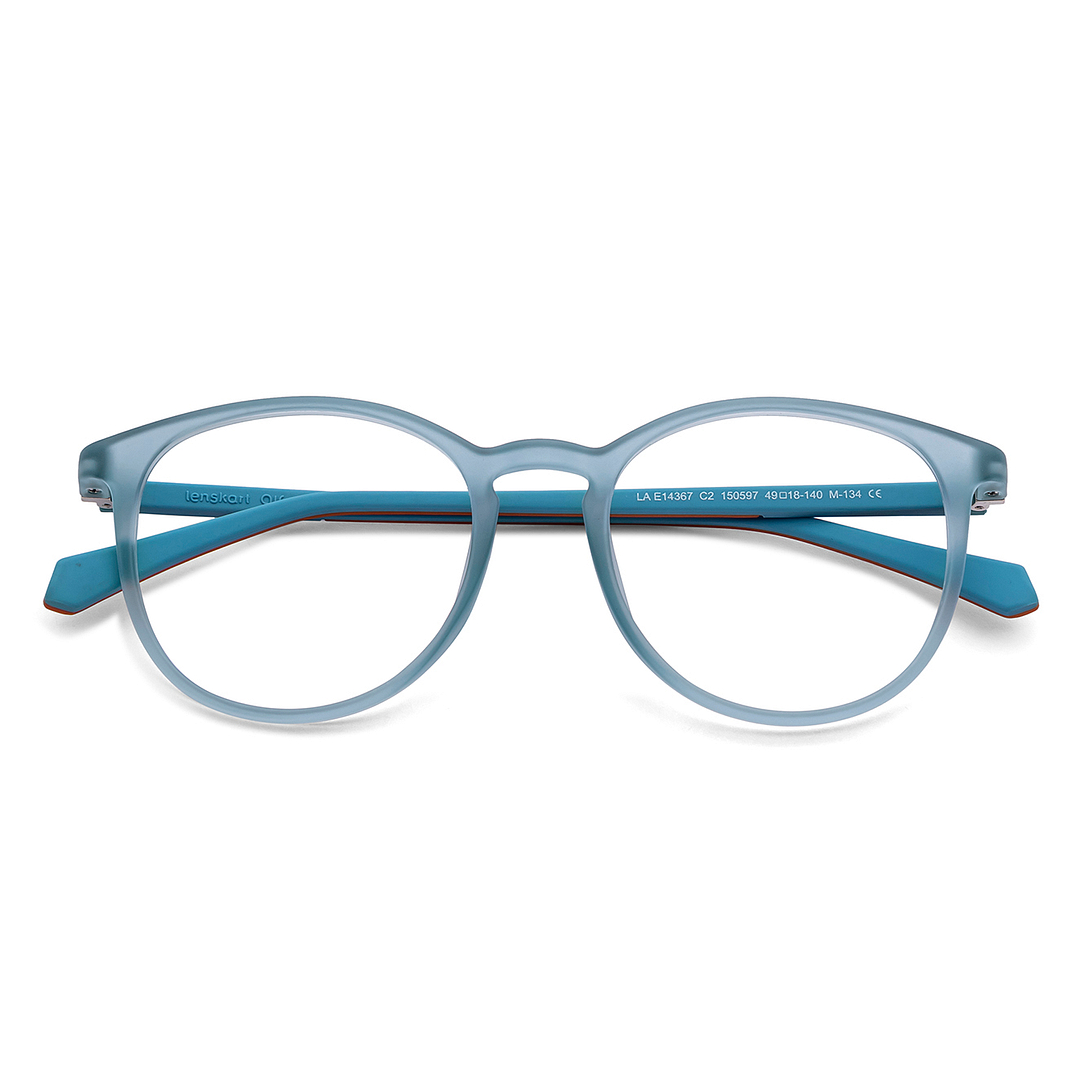 Lenskart Air Online Blue Transparent Full Rim Square left side