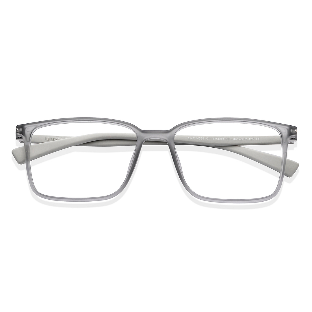 Lenskart Air Gray Transparent Full Rim Rectangle left side