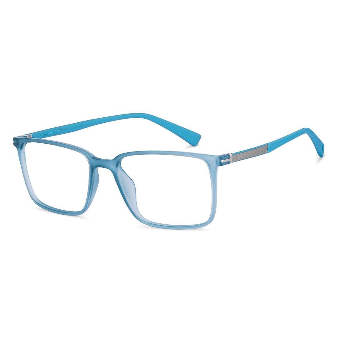 Lenskart Air Blue Transparent Full Rim Rectangle right side