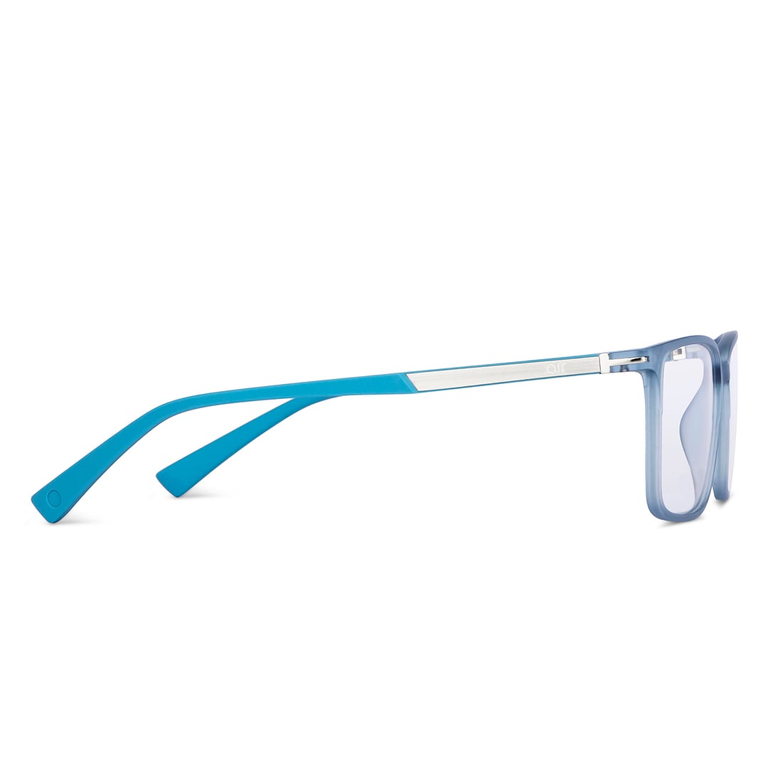 Lenskart Air Blue Transparent Full Rim Rectangle left side