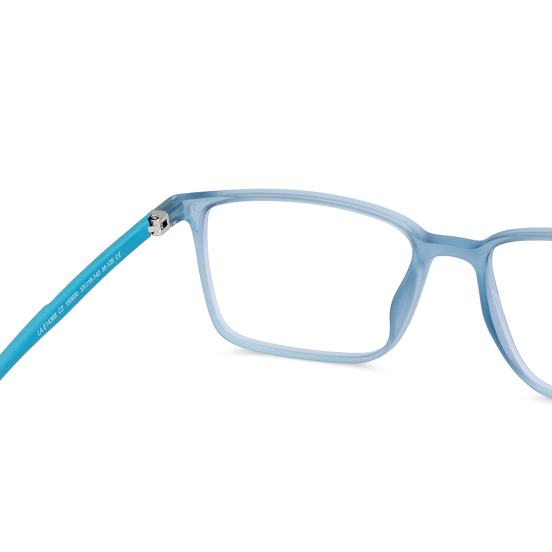 Lenskart Air Blue Transparent Full Rim Rectangle right side