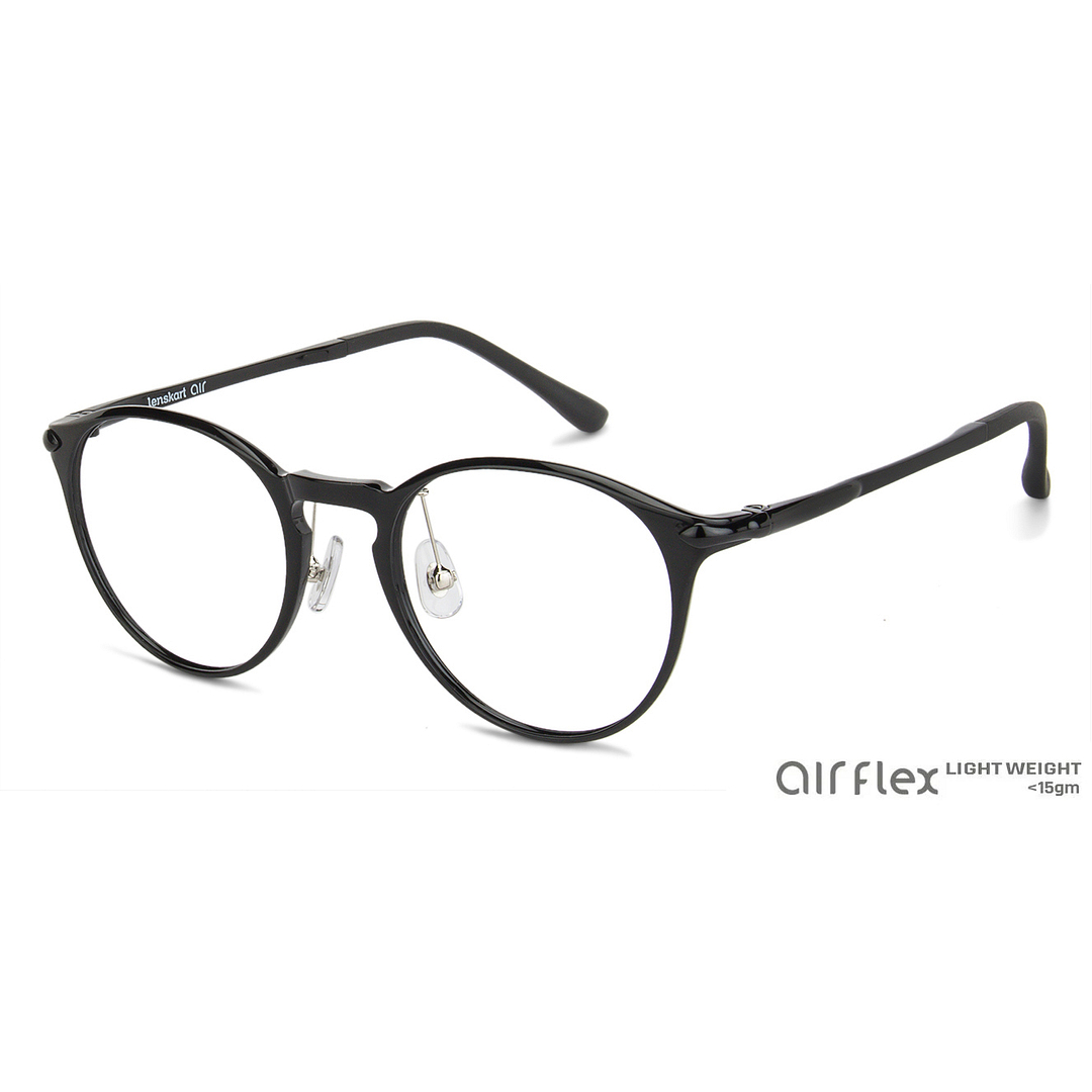 Lenskart Air Online Black Full Rim Round left side