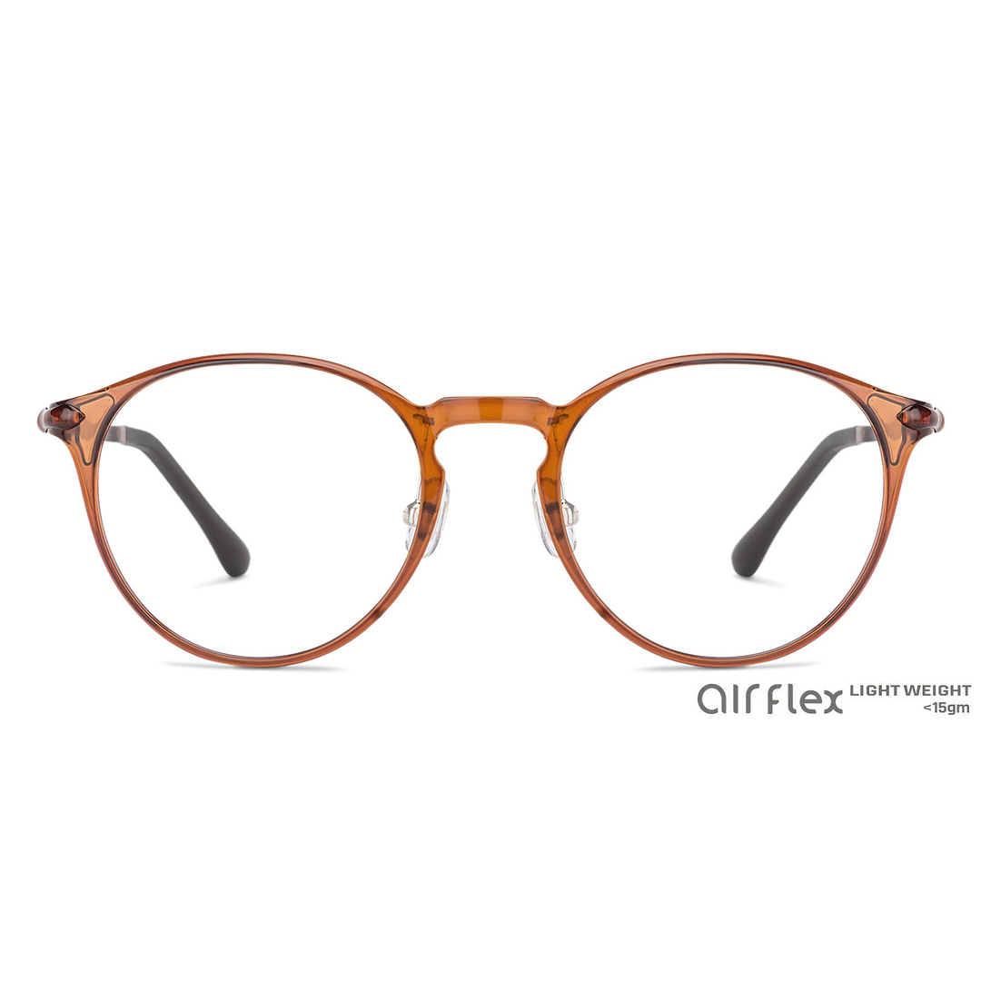 Lenskart Air Online Light Brown Full Rim Round right side