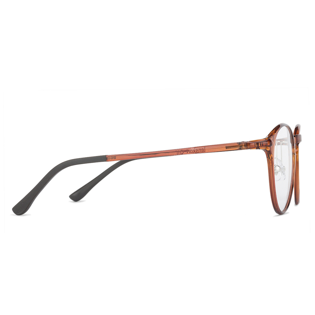 Lenskart Air Online Light Brown Full Rim Round left side