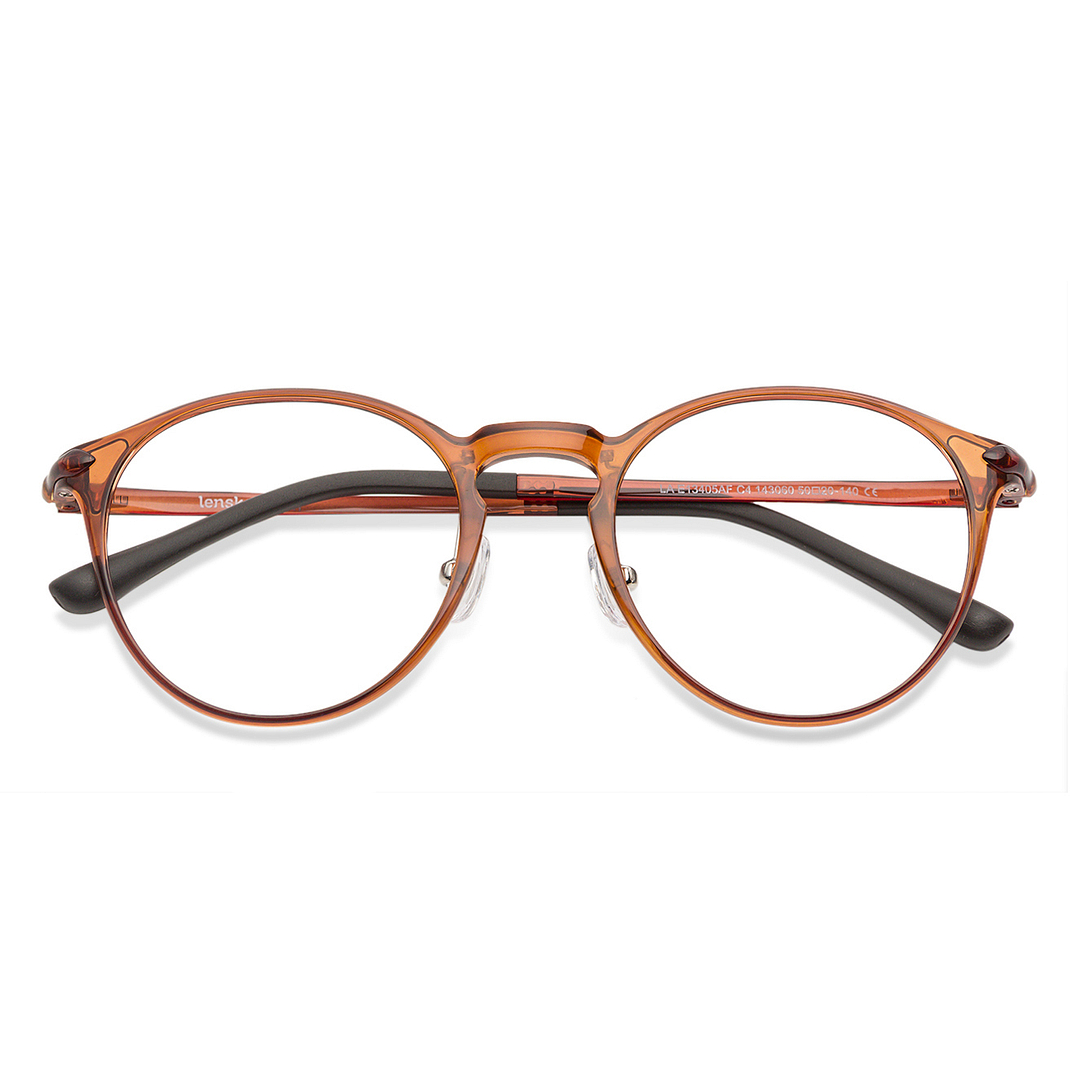 Lenskart Air Online Light Brown Full Rim Round left side