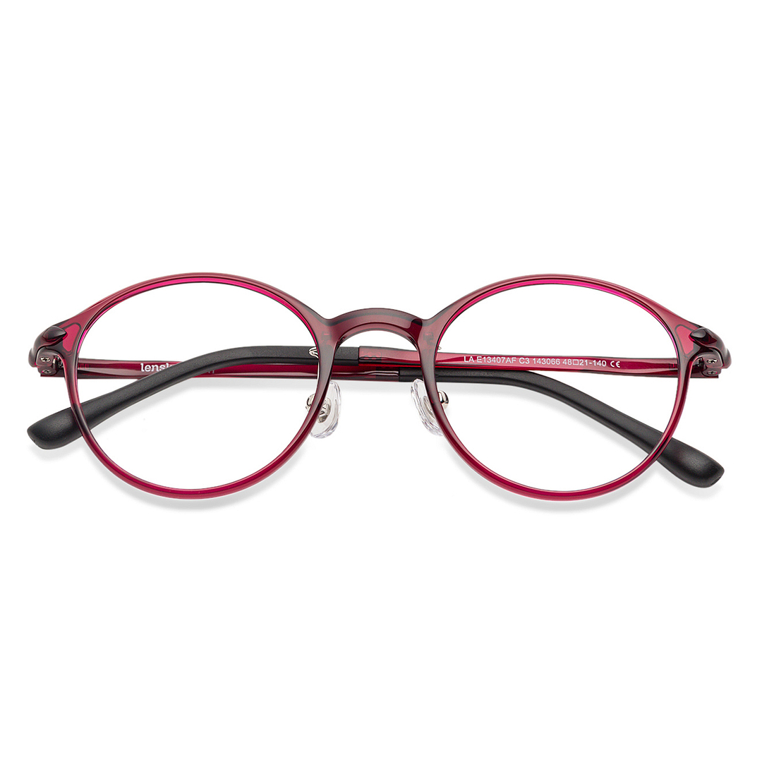 Lenskart Air Online Pink Full Rim Round left side