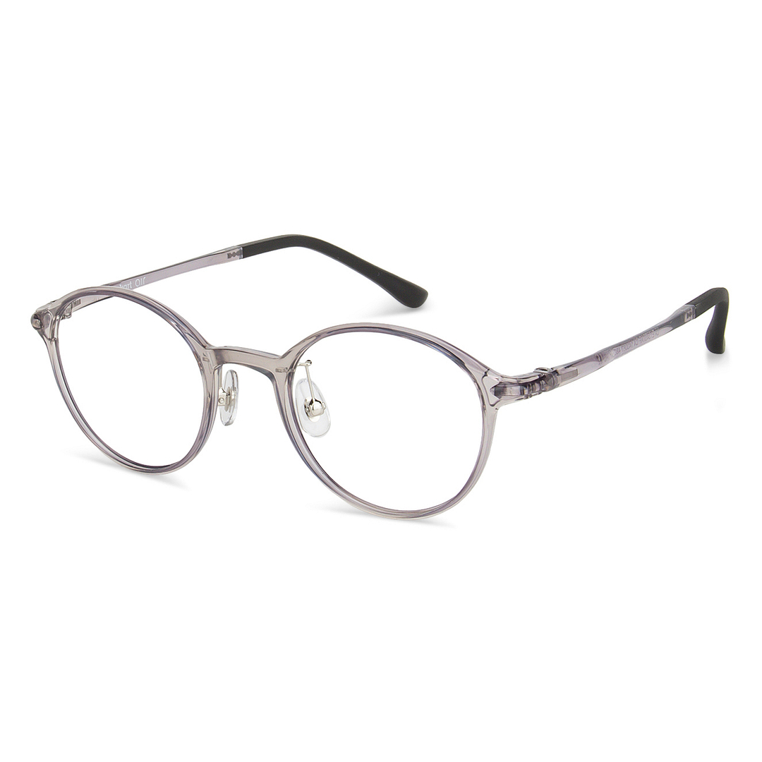 Lenskart Air Gray Transparent Full Rim Round right side