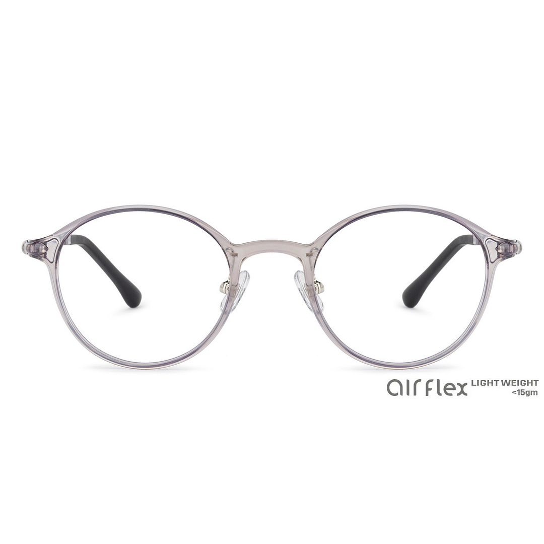 Lenskart Air Gray Transparent Full Rim Round right side