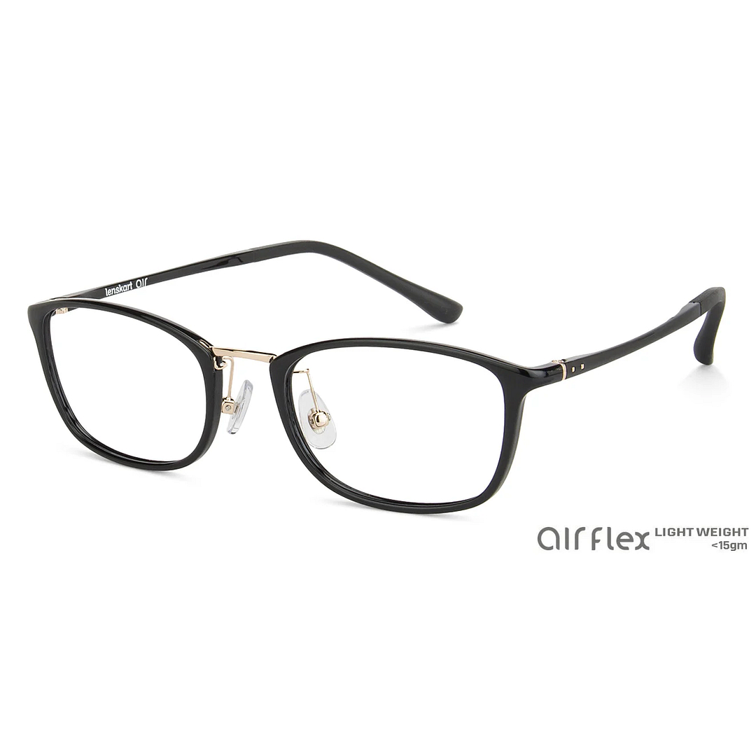 Lenskart Air Online Black Full Rim Rectangle left side