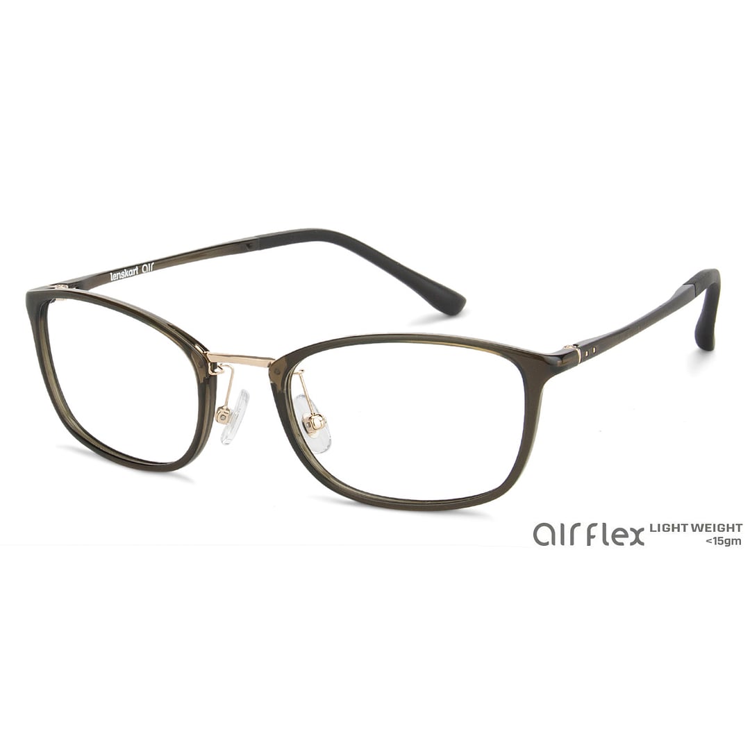 Lenskart Air Online Light Green Full Rim Rectangle left side