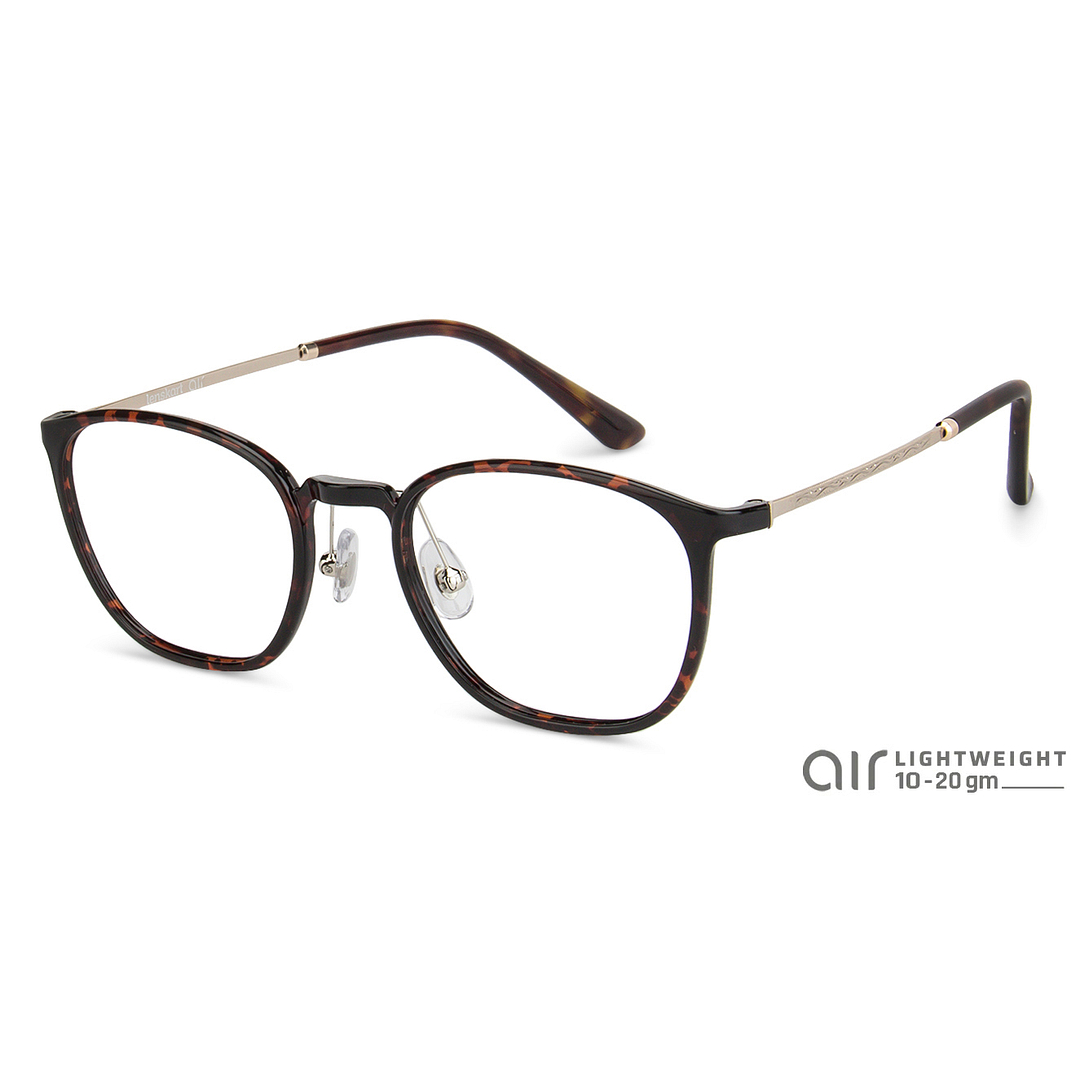 Lenskart Air Light Brown Full Rim Square left side