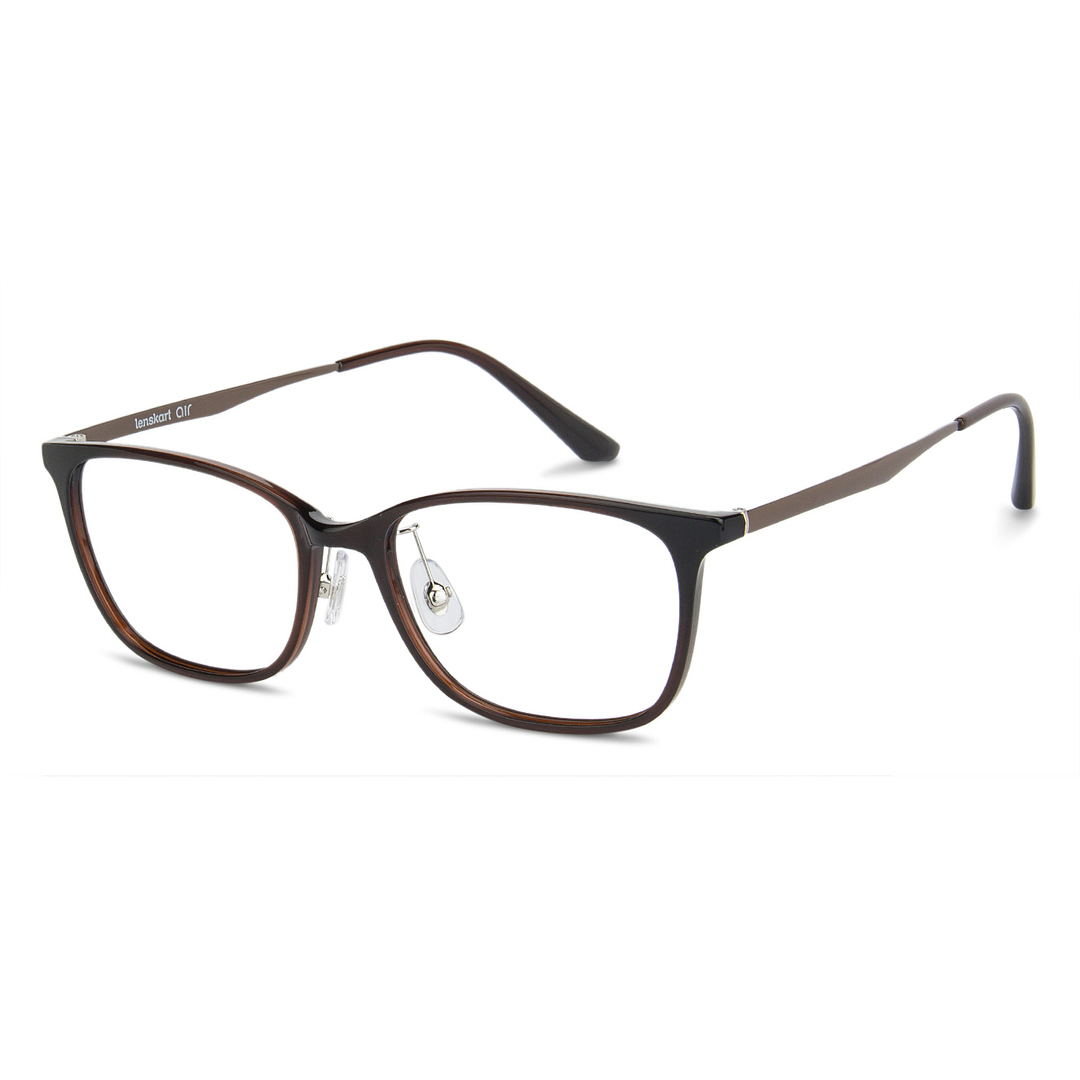Lenskart Air Light Brown Full Rim Square left side