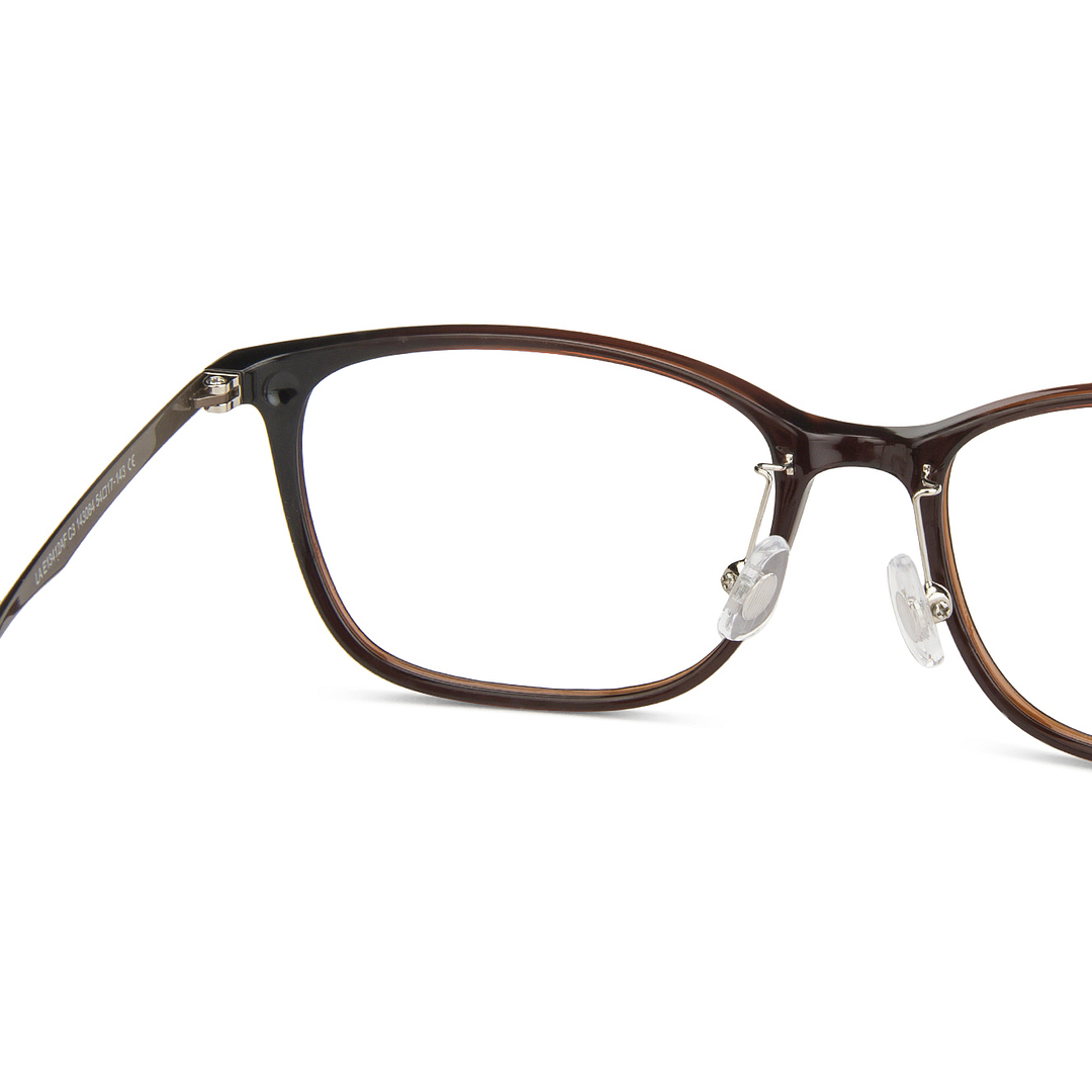 Lenskart Air Light Brown Full Rim Square left side