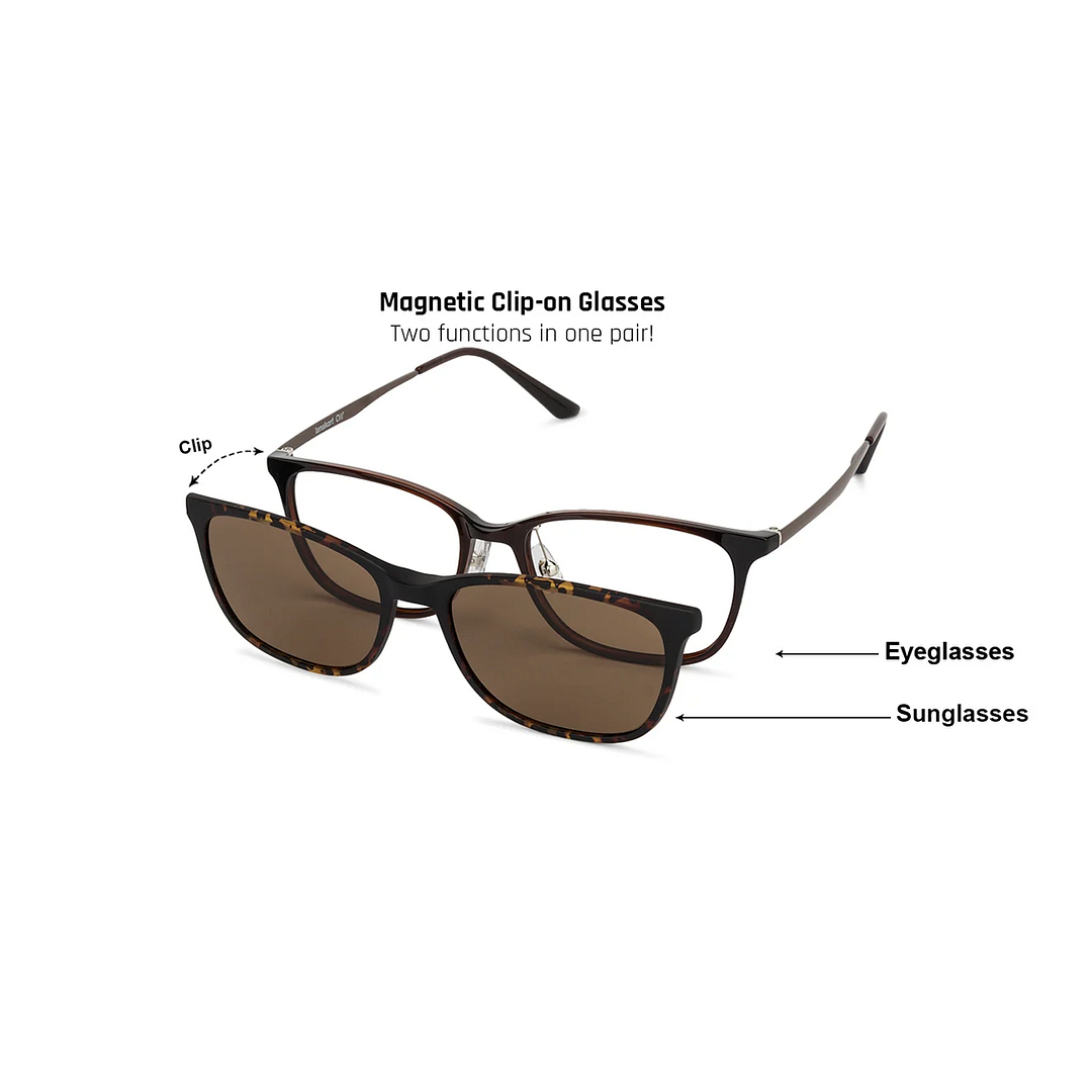 Lenskart Air Light Brown Full Rim Square left side