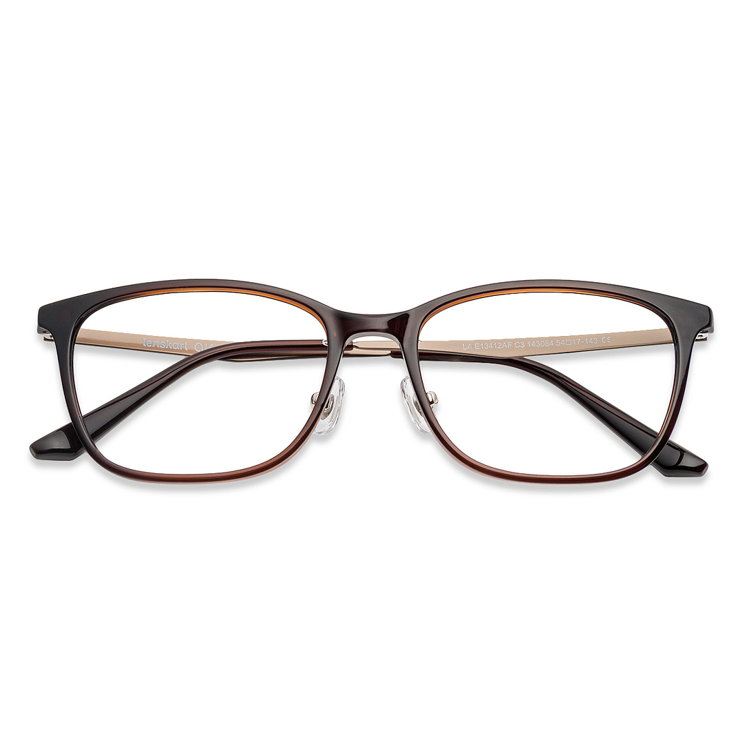 Lenskart Air Light Brown Full Rim Square right side