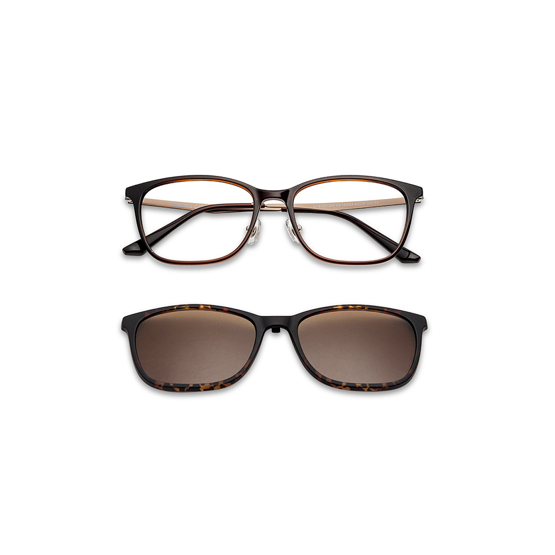 Lenskart Air Light Brown Full Rim Square left side