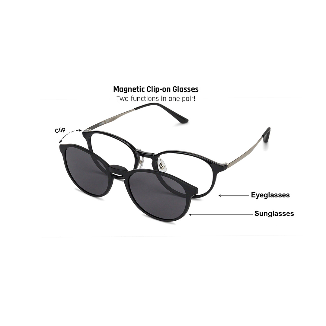 Lenskart Air Online Black Full Rim Round left side