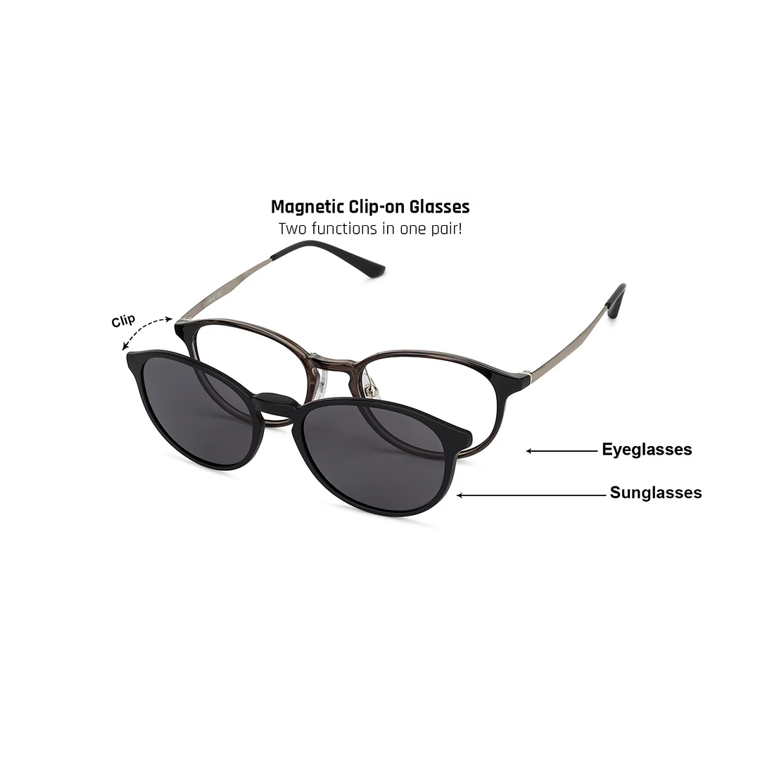 Lenskart Air Online Light Gray Full Rim Round left side