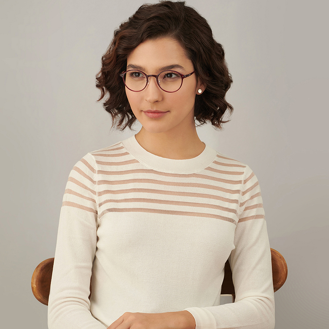 Lenskart Air Online Pink Full Rim Round right side