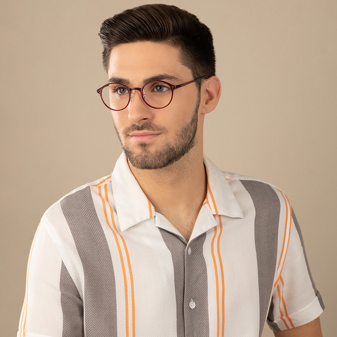 Lenskart Air Online Pink Full Rim Round left side