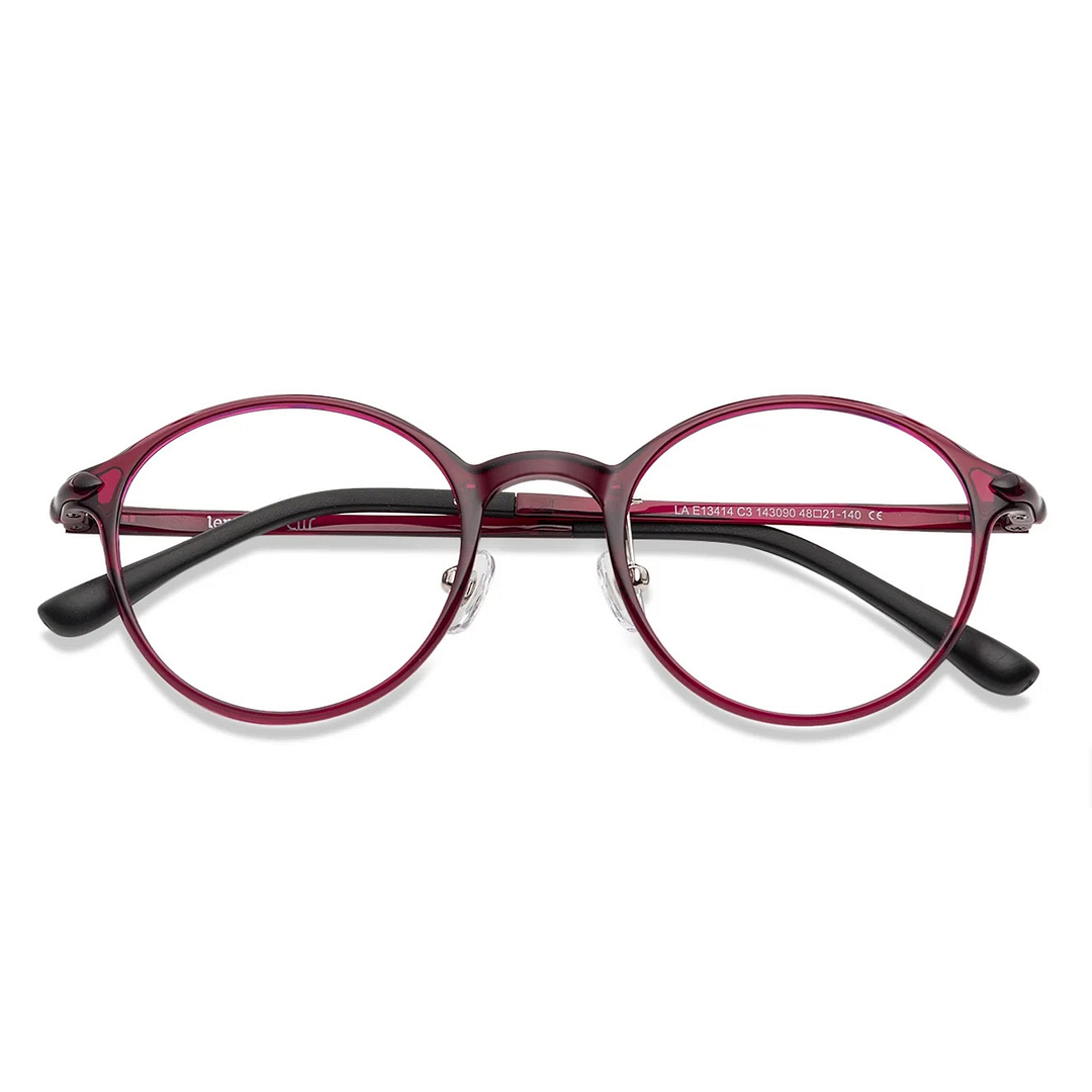 Lenskart Air Online Pink Full Rim Round left side