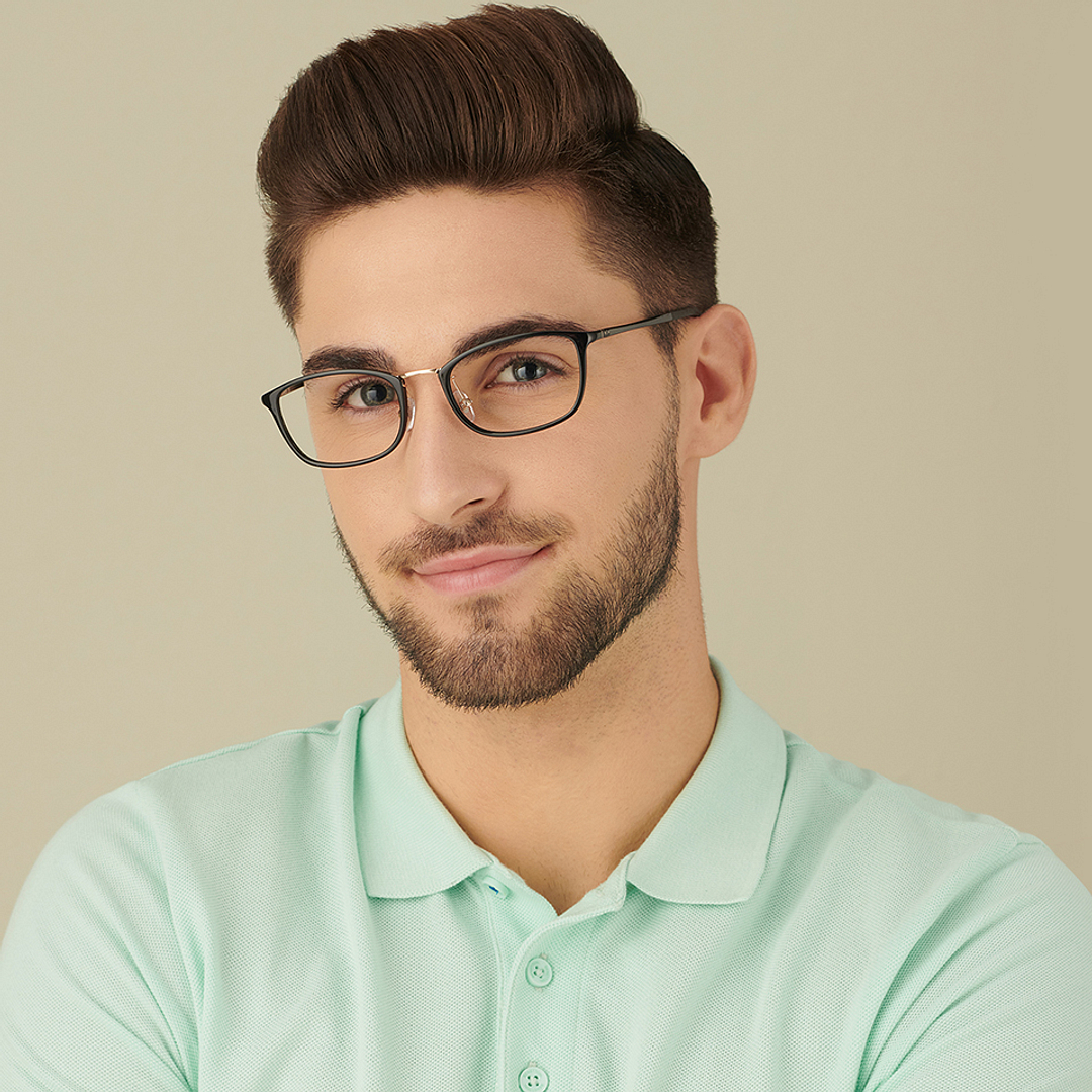 Lenskart Air Online Black Full Rim Rectangle left side