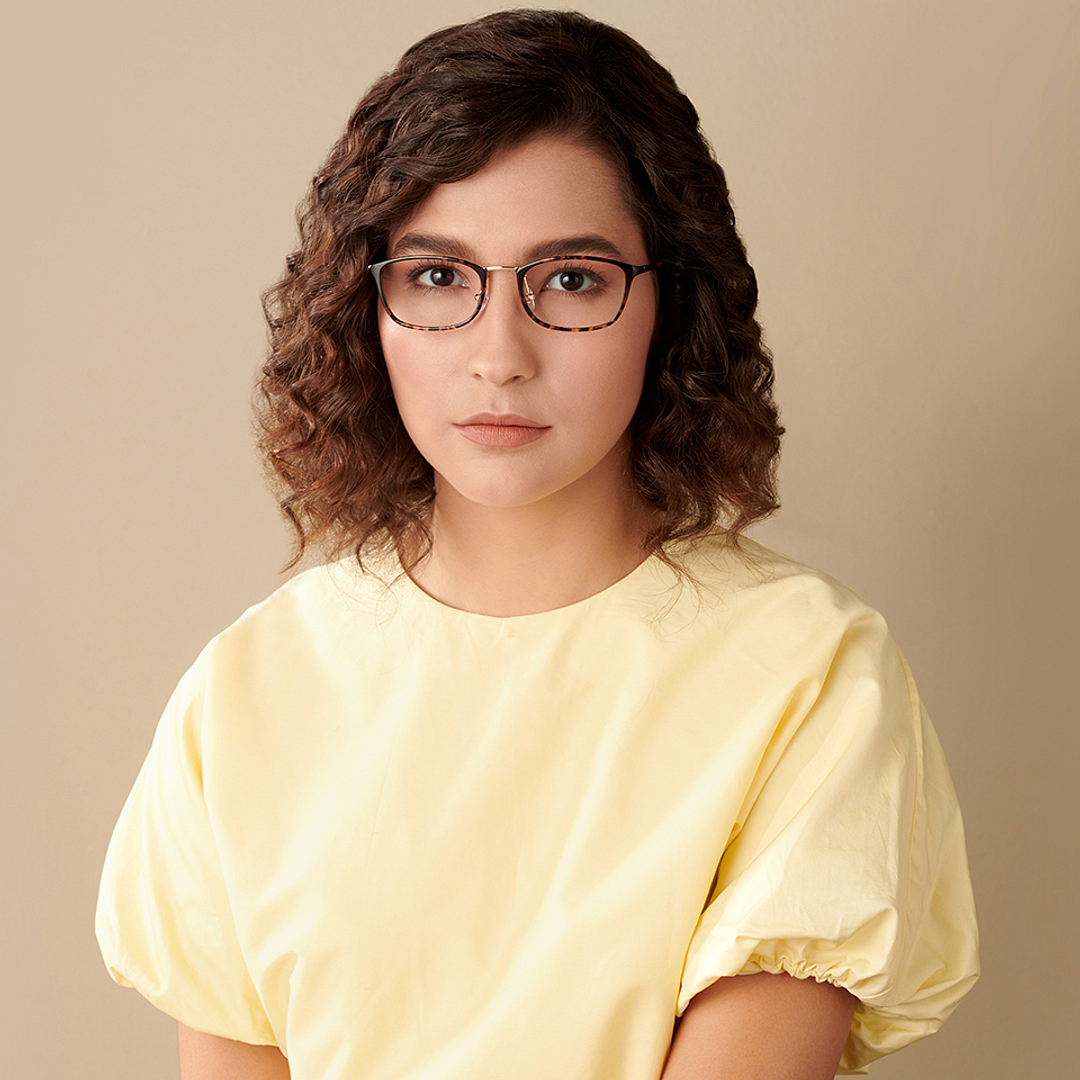 Lenskart Air Online Gold Full Rim Rectangle left side