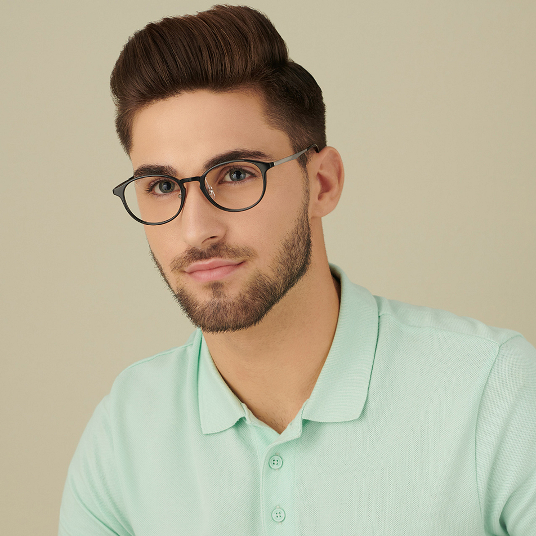 Lenskart Air Online Black Full Rim Round left side