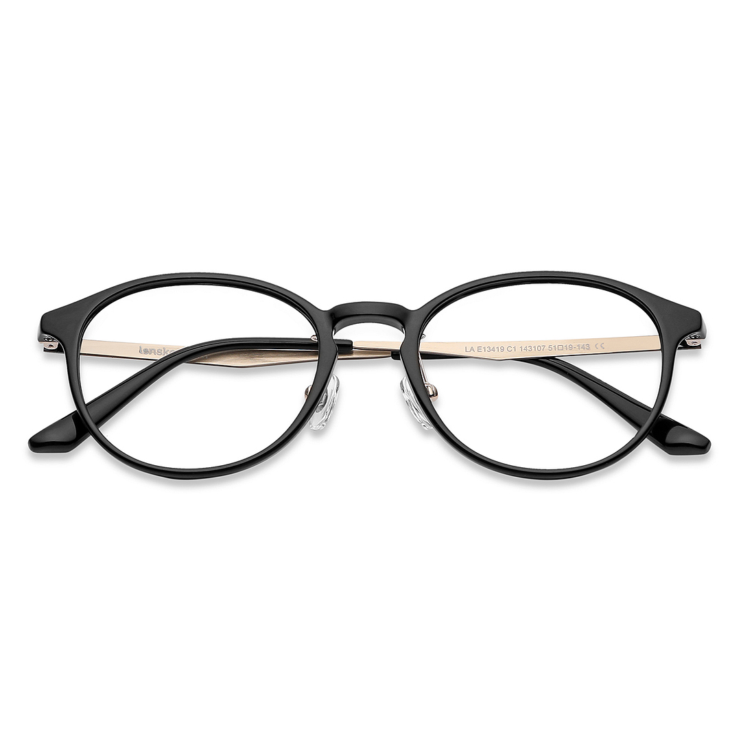 Lenskart Air Online Black Full Rim Round left side