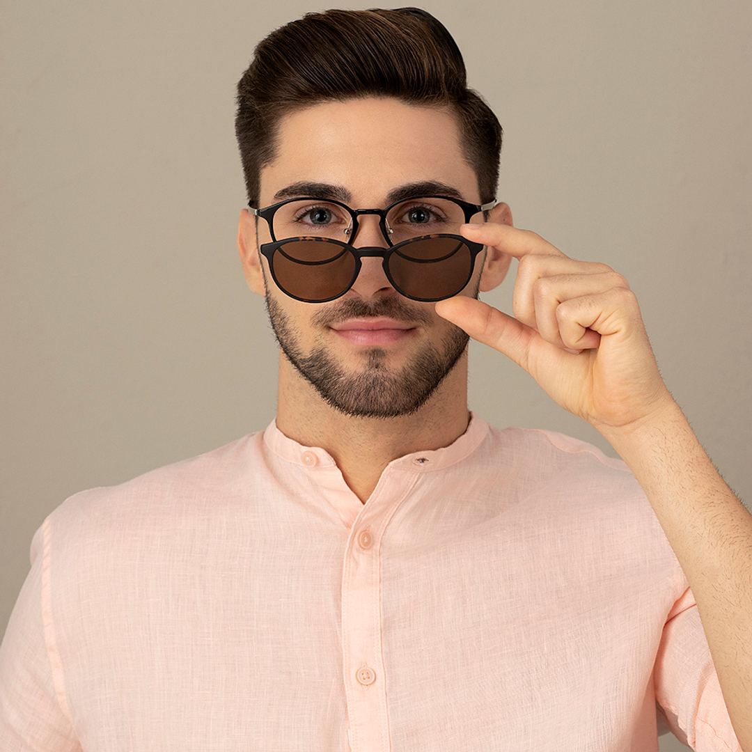 Lenskart Air Online Light Brown Full Rim Round right side