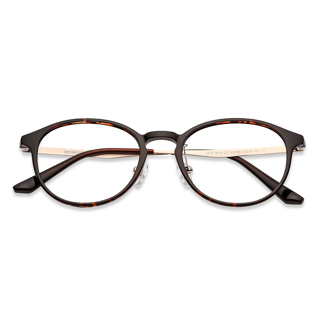 Lenskart Air Online Light Brown Full Rim Round left side