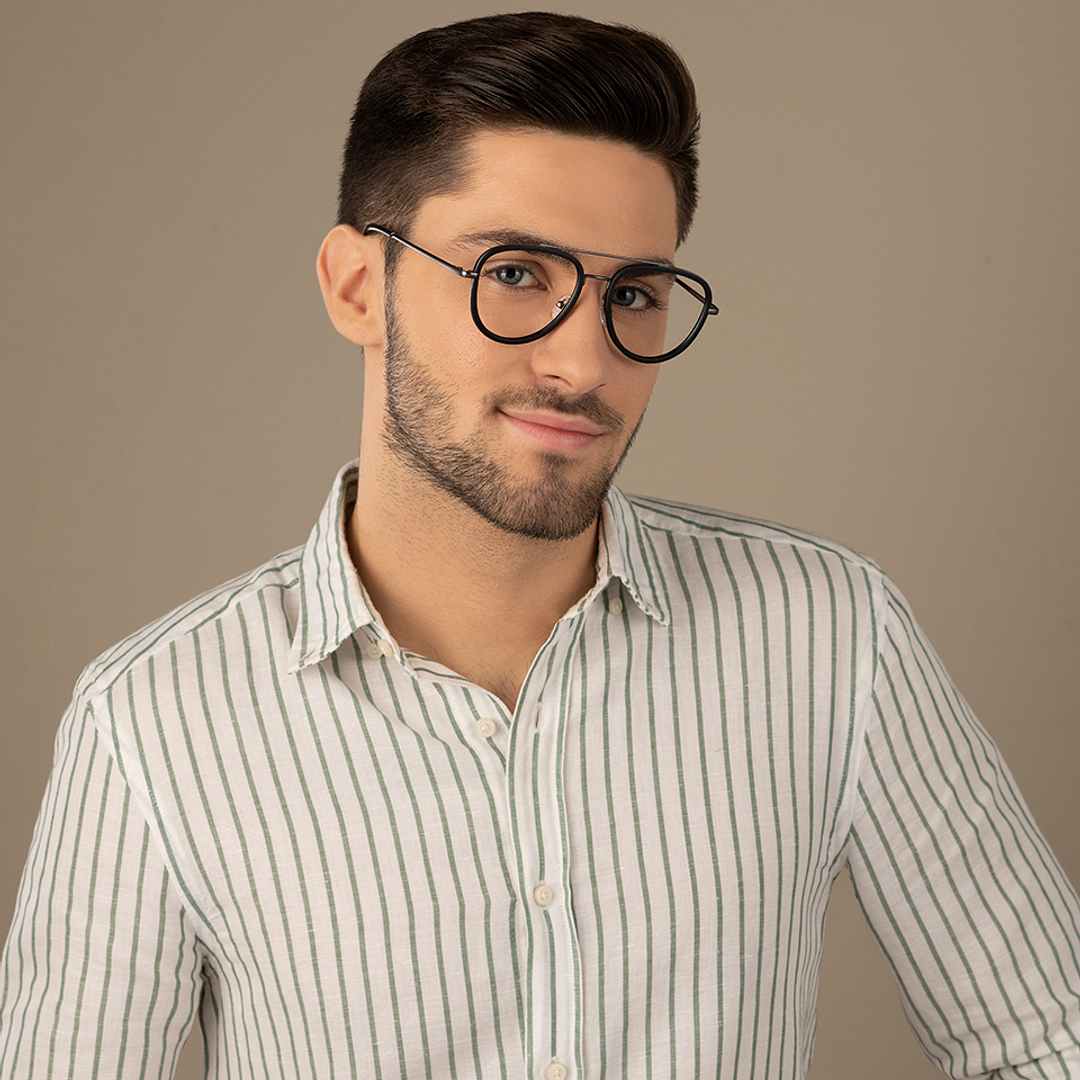 Lenskart Air Online Black Full Rim Aviator right side