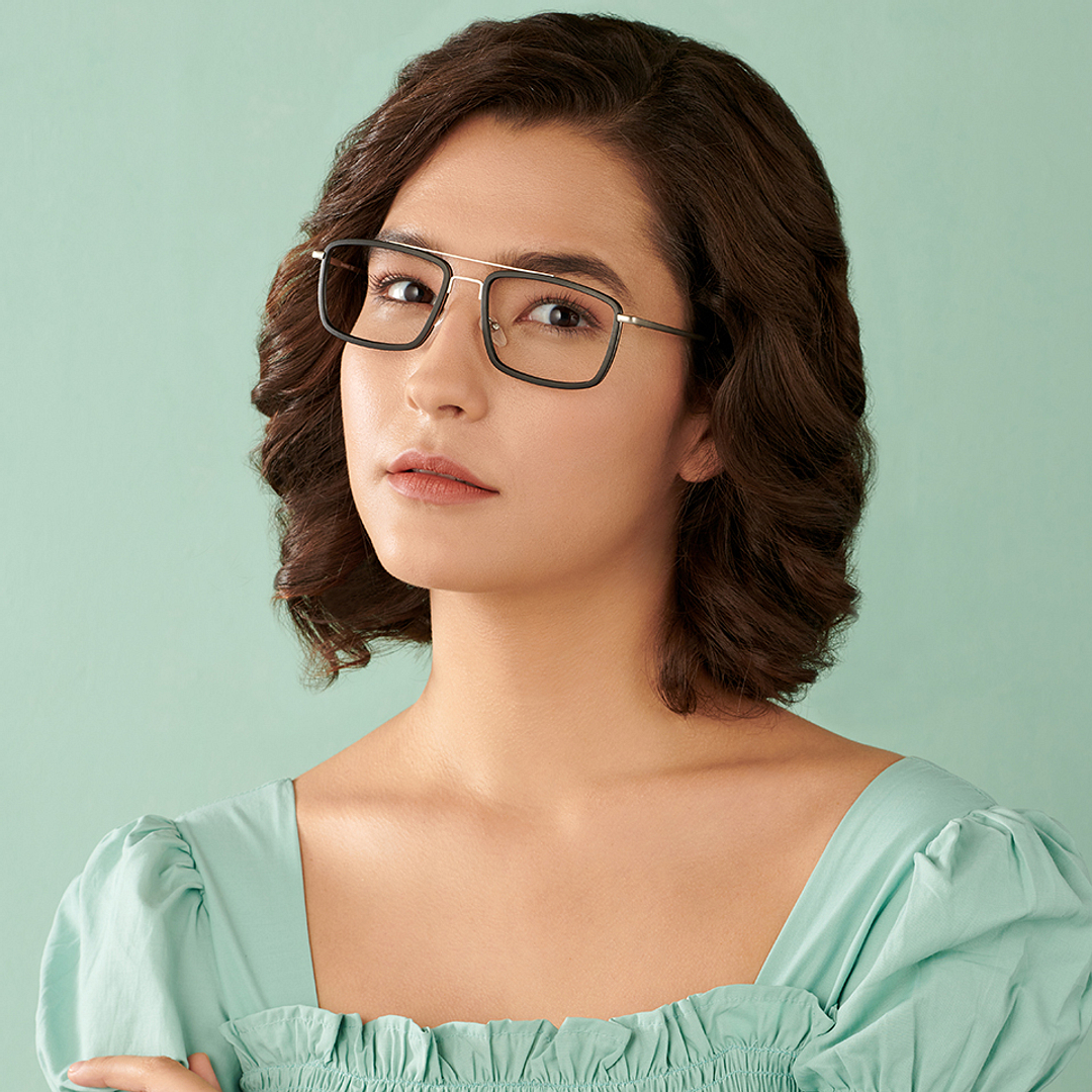 Lenskart Air Dark Gunmetal Full Rim Square right side