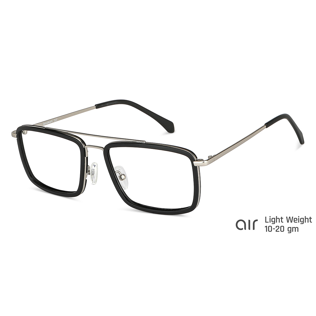 Lenskart Air Dark Gunmetal Full Rim Square left side