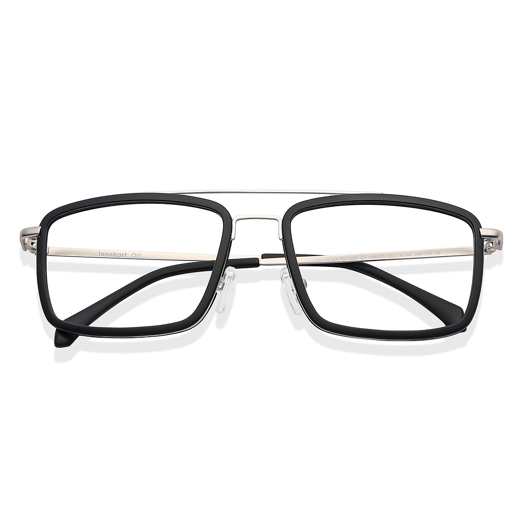 Lenskart Air Dark Gunmetal Full Rim Square left side