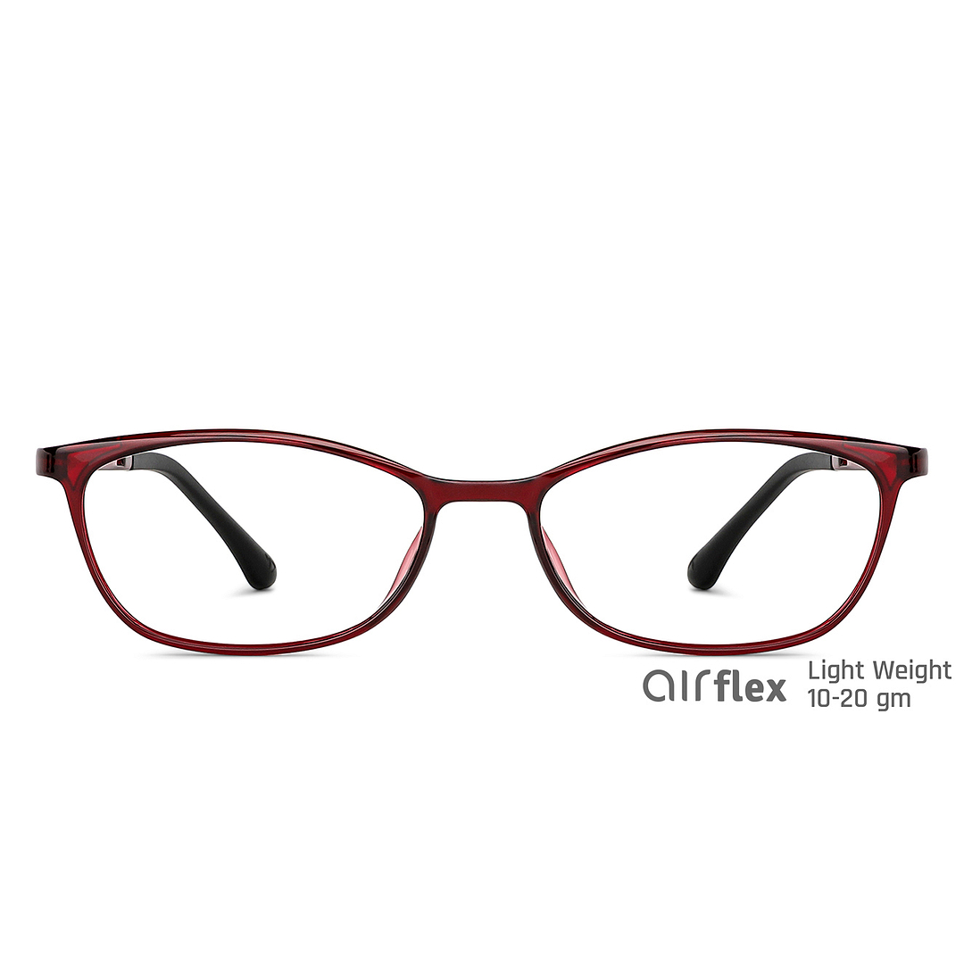 Lenskart Air Online Red Full Rim Cat Eye left side