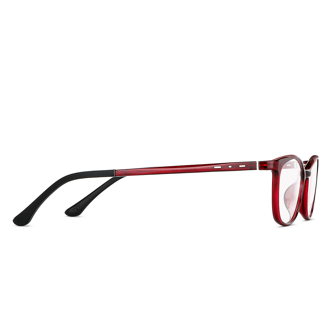Lenskart Air Online Red Full Rim Cat Eye left side
