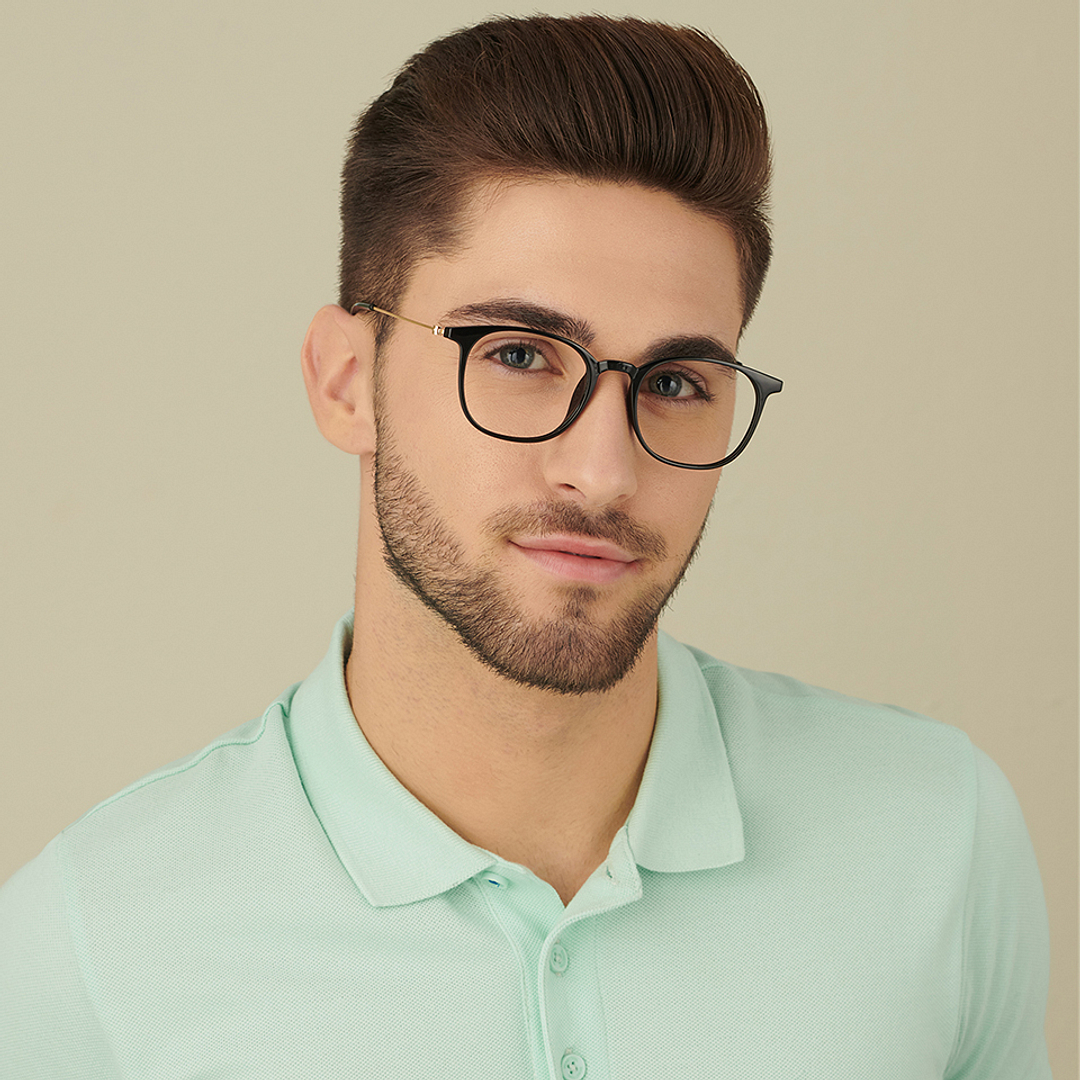 Lenskart Air Online Black Full Rim Round left side