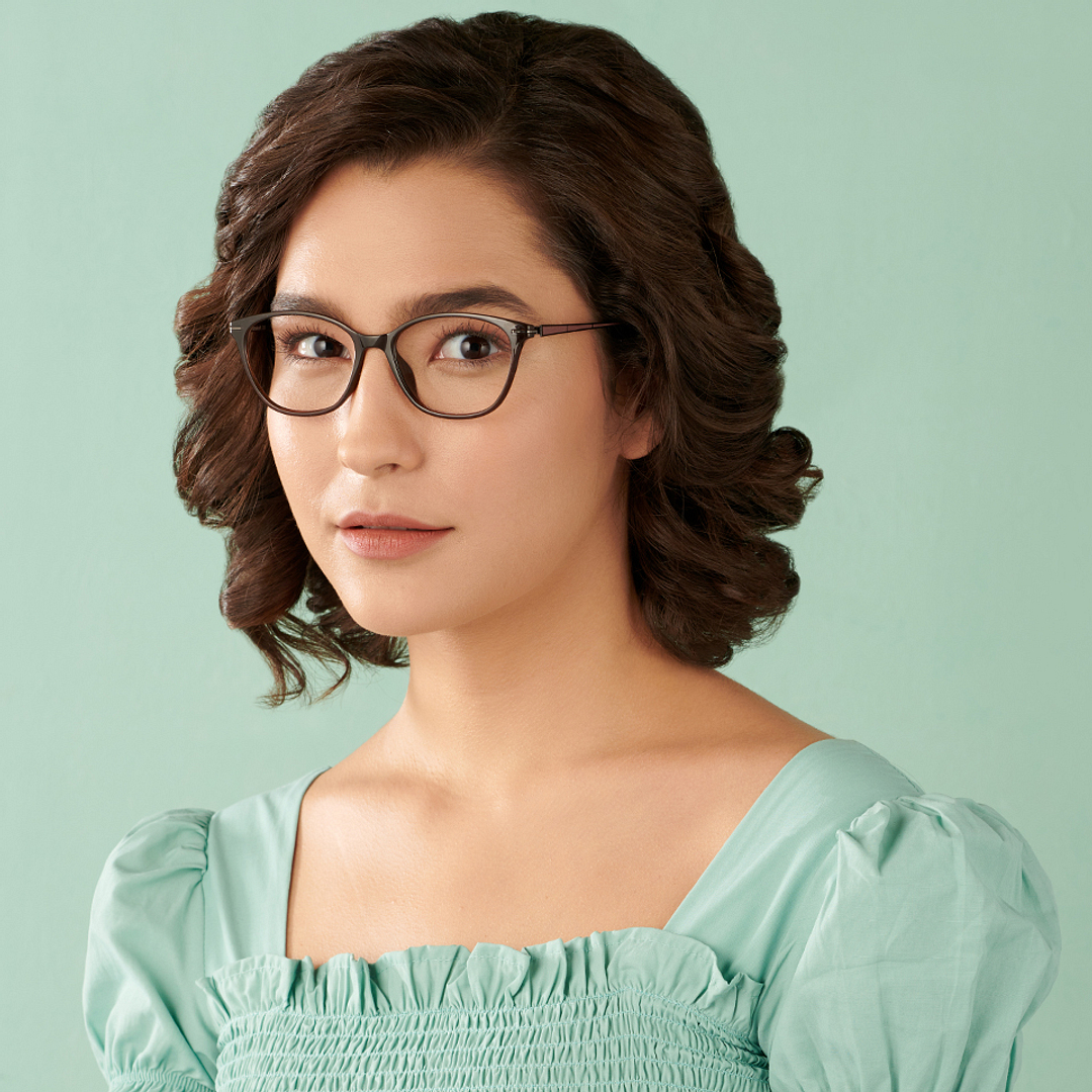Lenskart Air Online Light Brown Full Rim Cat Eye right side