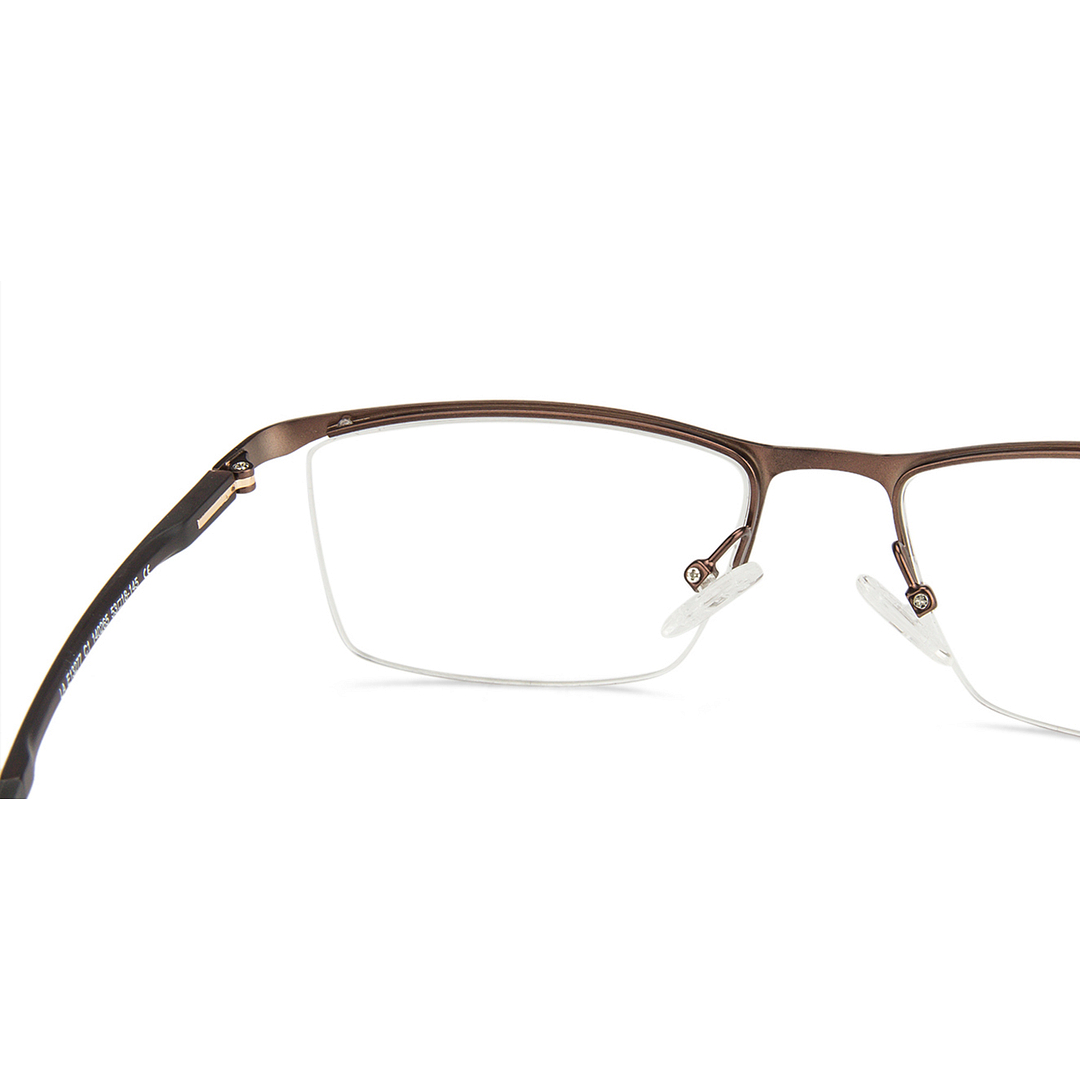 Lenskart Air Online Light Brown Half Rim Rectangle right side
