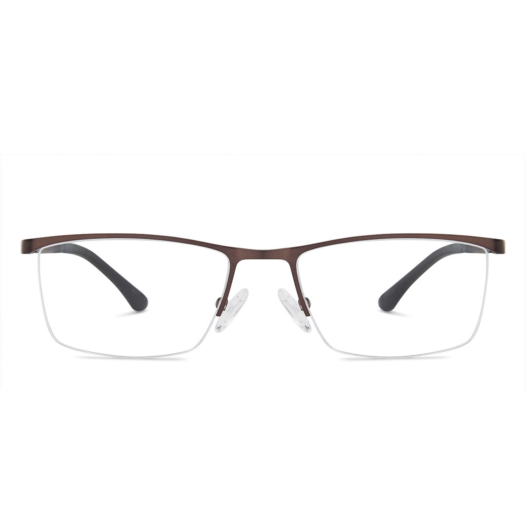 Lenskart Air Online Light Brown Half Rim Rectangle left side