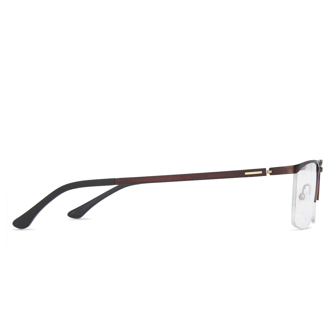 Lenskart Air Online Light Brown Half Rim Rectangle left side