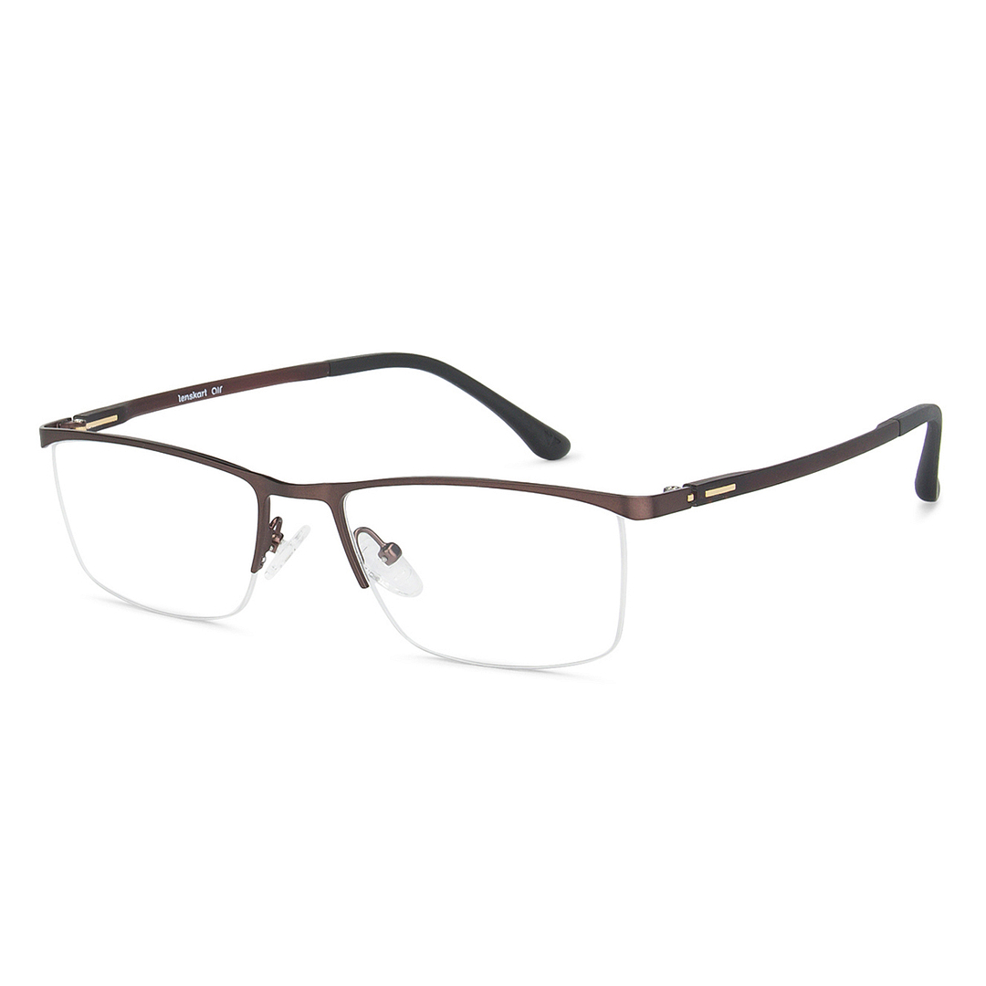 Lenskart Air Online Light Brown Half Rim Rectangle right side