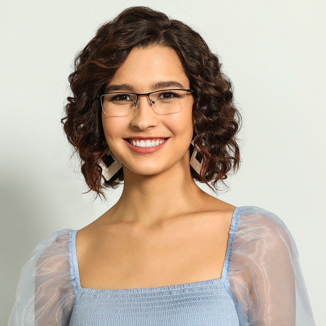 Lenskart Air Online Black Half Rim Rectangle right side