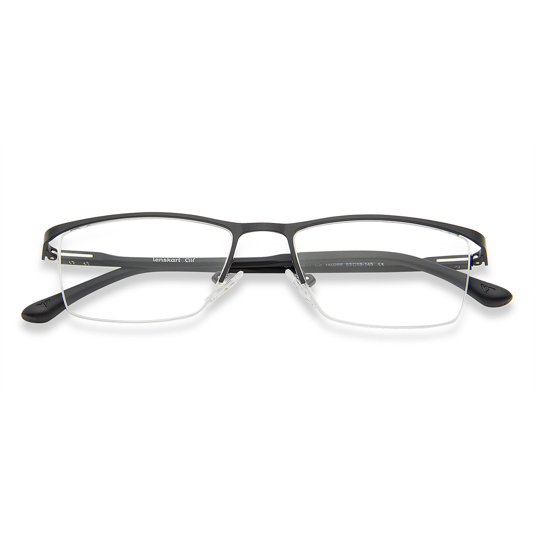 Lenskart Air Online Black Half Rim Rectangle right side