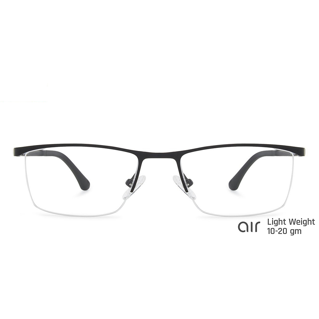 Lenskart Air Online Black Half Rim Rectangle left side