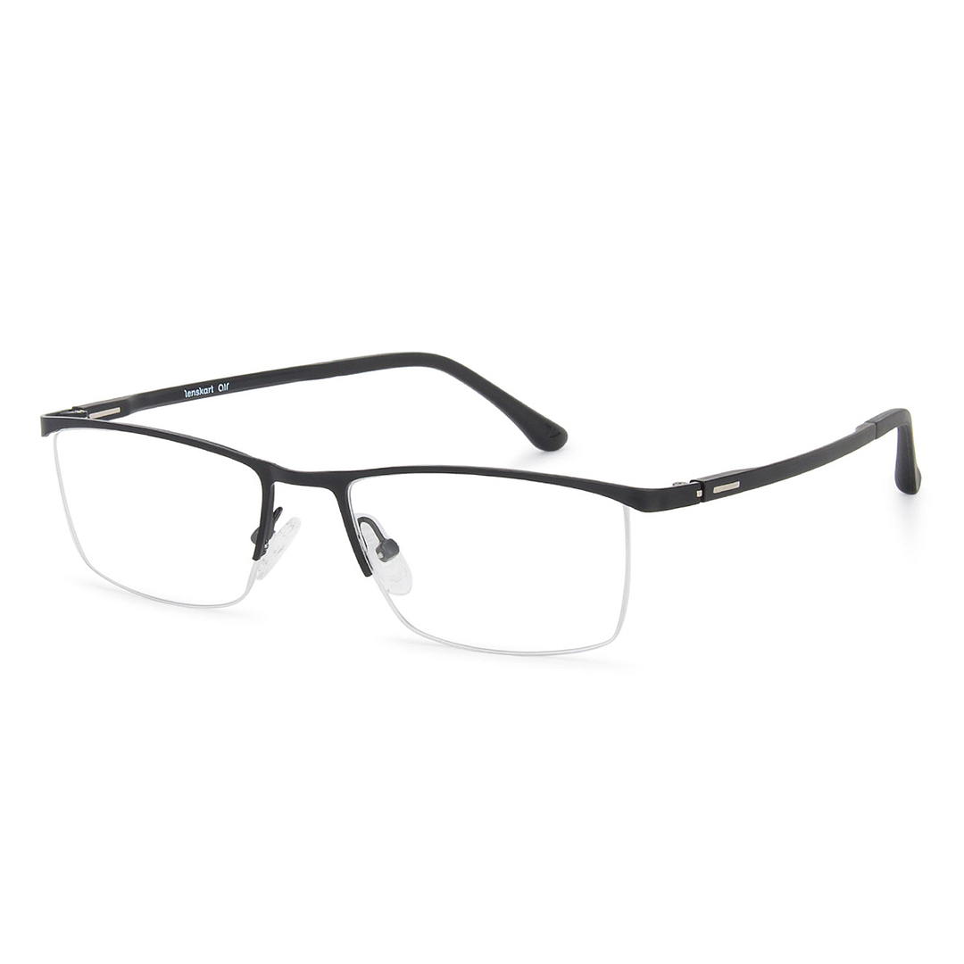 Lenskart Air Online Black Half Rim Rectangle left side