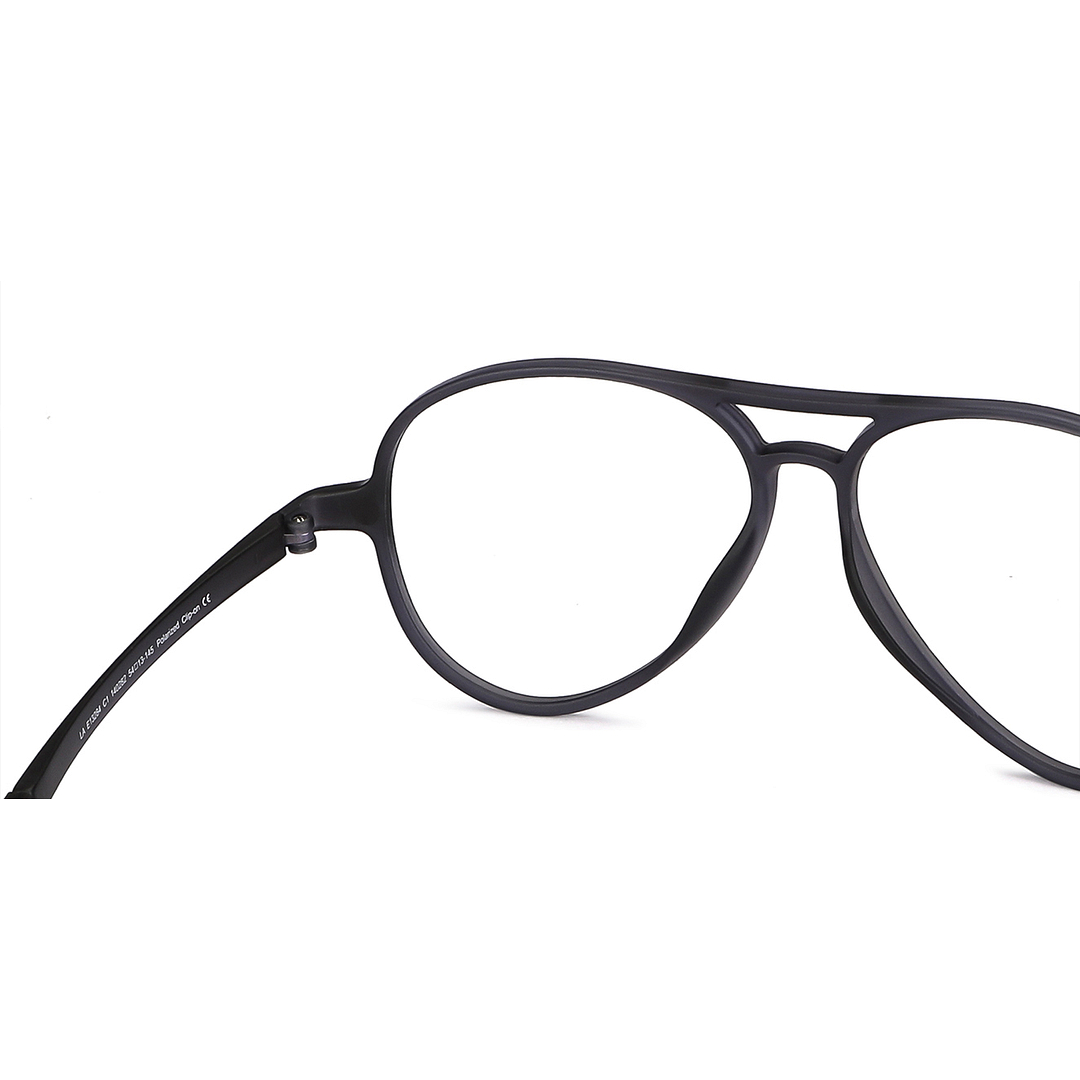 Lenskart Air Online Light Gray Full Rim Aviator left side