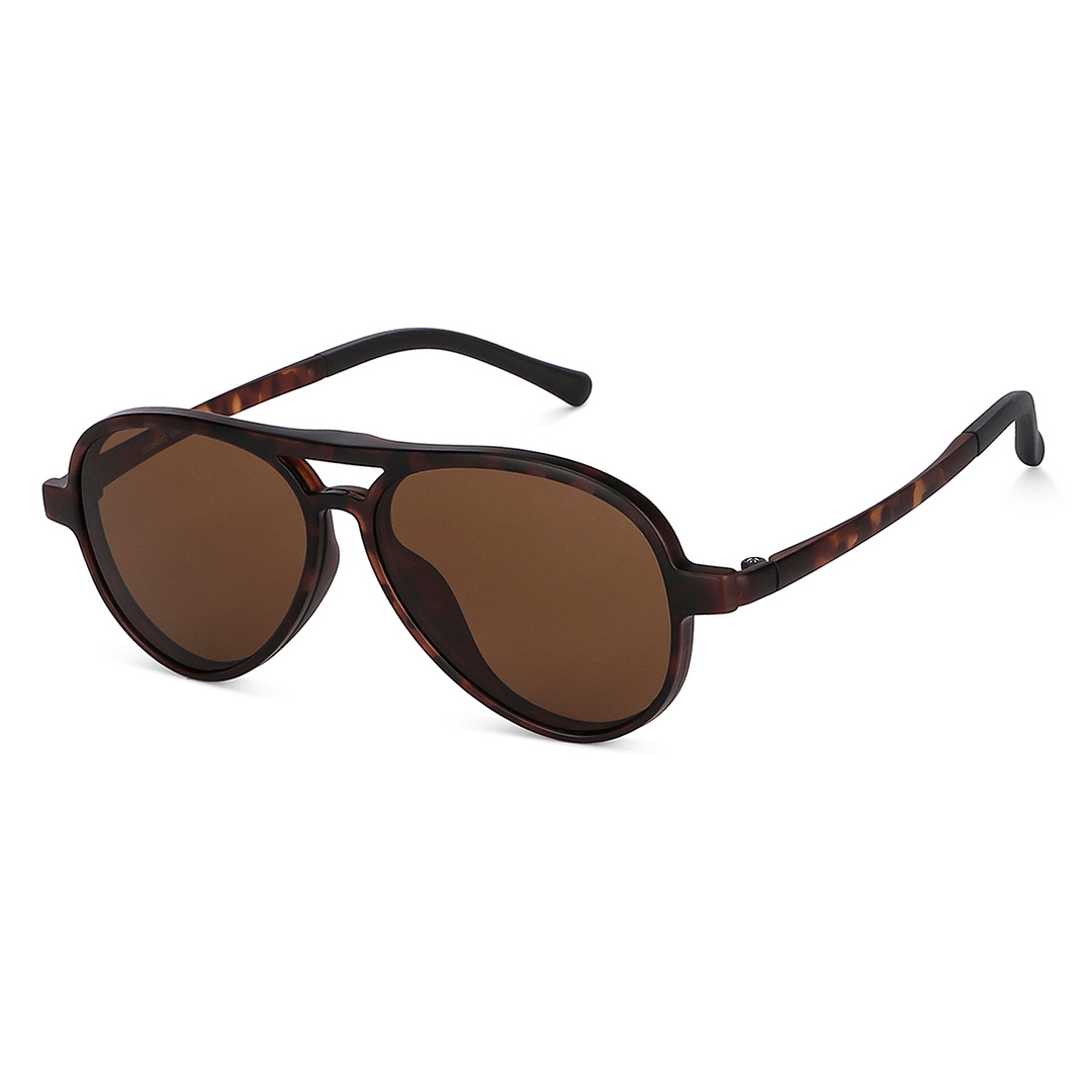 Lenskart Air Online Light Brown Full Rim Aviator right side