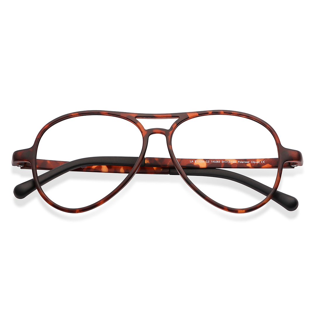 Lenskart Air Online Light Brown Full Rim Aviator left side